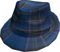 Blue Plaid Fedora