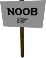 Protest Sign: Noobs
