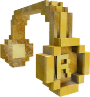 Gold 8-Bit Headphones