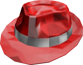 Red Sparkle Time Fedora