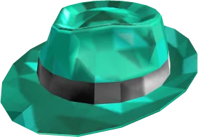 Teal Sparkle Time Fedora